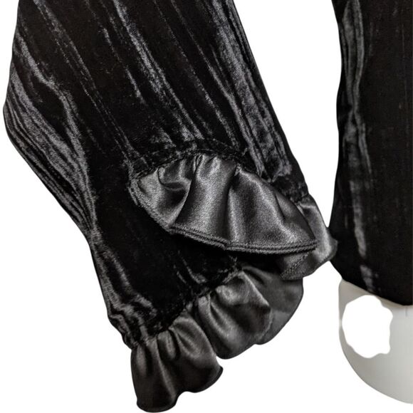 KALI Silk Velour Ruffle Collar Jacket M - Picture 4 of 7